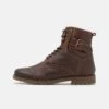 Pier One LEATHER - Schnürstiefelette - Brown