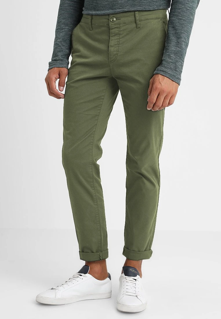 Pier One SLIM FIT CHINO - Chino - Dark Green 1 Pier One SLIM FIT CHINO - Chino - Dark Green
