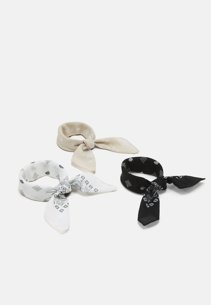 Pier One BANDANA UNISEX 3 PACK - Tuch - Black/white/beige 4 Pier One BANDANA UNISEX 3 PACK - Tuch - Black/white/beige – Bild 4