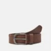 Pier One LEATHER UNISEX - Gürtel - Dark Brown