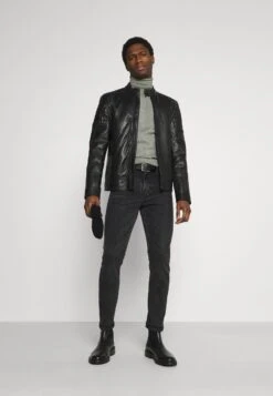 Pier One 2 PACK - Strickpullover - Black/mottled Light Grey