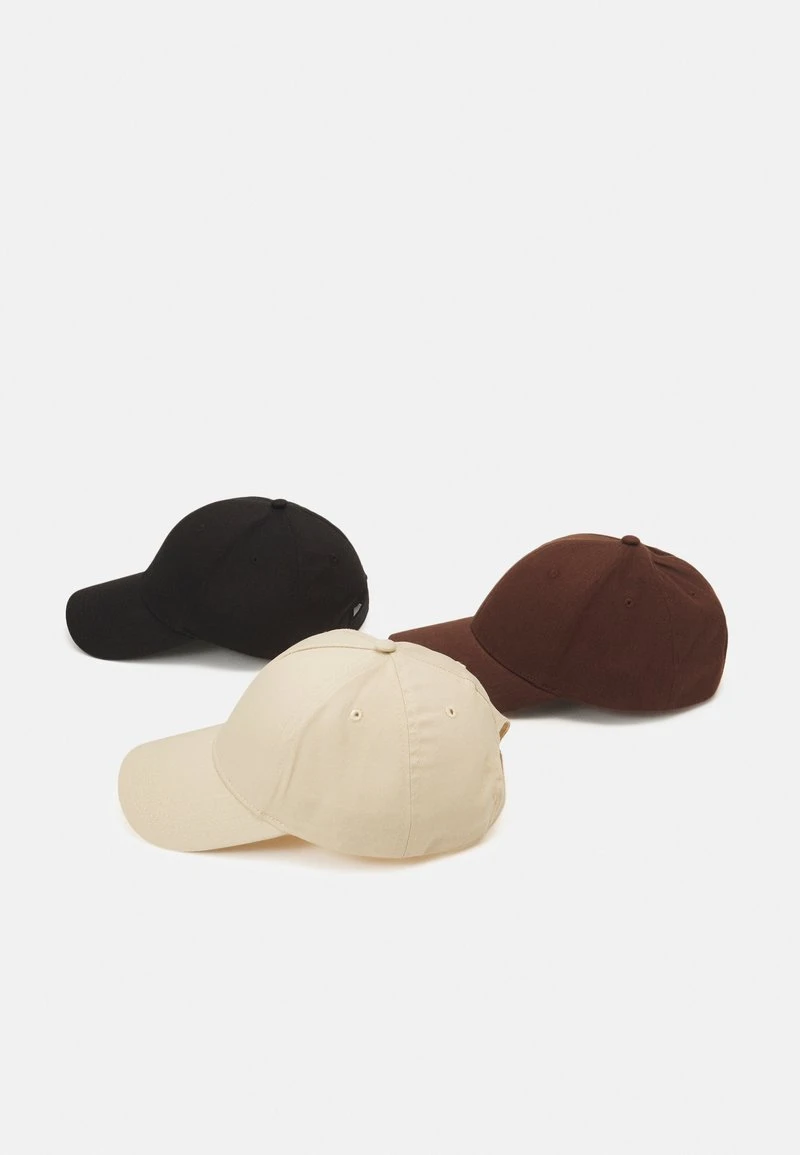 Pier One UNISEX 3 PACK - Cap - Black/dark Brown/beige 3 Pier One UNISEX 3 PACK - Cap - Black/dark Brown/beige – Bild 3