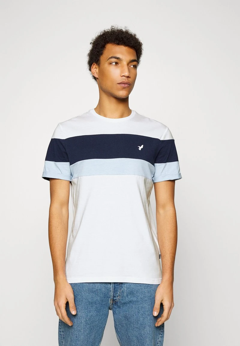 Pier One T-Shirt Print - White/blue 1 Pier One T-Shirt Print - White/blue