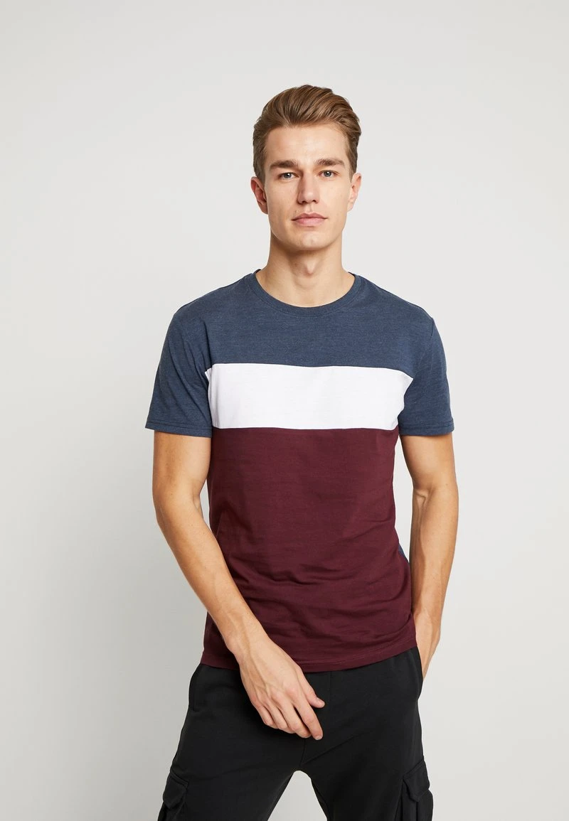 Pier One T-Shirt Print - Bordeaux / Dark Blue 1 Pier One T-Shirt Print - Bordeaux / Dark Blue