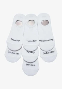 Pier One 7 PACK - Füßlinge - White -Pier One 4d2bd21c5fc2480db9e996cf3b6bb60f