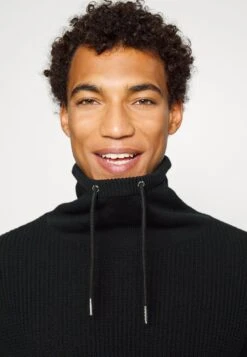 Pier One STRUCTURE BLOCK HIGH COLLAR - Strickjacke - Black 9 Pier One STRUCTURE BLOCK HIGH COLLAR - Strickjacke - Black -Pier One 8ae538afff544777a63a44071114fc02