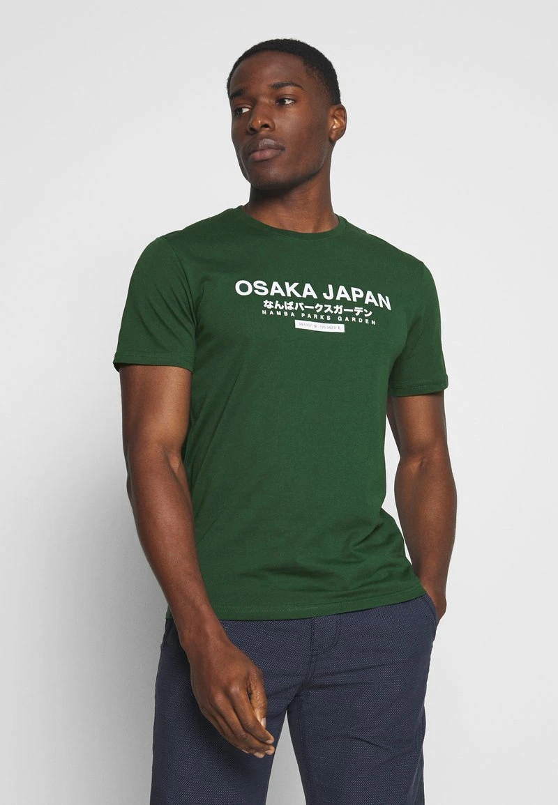 Pier One OSAKA TEE - T-Shirt Print - Green 1 Pier One OSAKA TEE - T-Shirt Print - Green