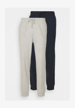 Pier One 2 PACK - Nachtwäsche Hose - Dark Blue/mottled Light Grey -Pier One a09bfd20bcd84e39aeecebf2df10c7b2