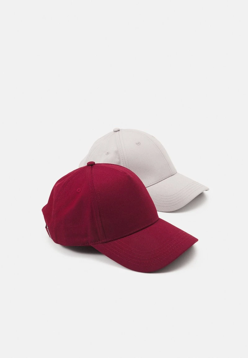 Pier One UNISEX 2 PACK - Cap - Light Grey/berry 1 Pier One UNISEX 2 PACK - Cap - Light Grey/berry