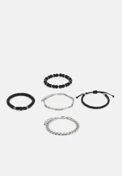 Pier One 5 PACK - Armband - Silver-coloured, Black 9 Pier One 5 PACK - Armband - Silver-coloured, Black -Pier One de06228a4ecd40d48ae078a71578fdd3 2