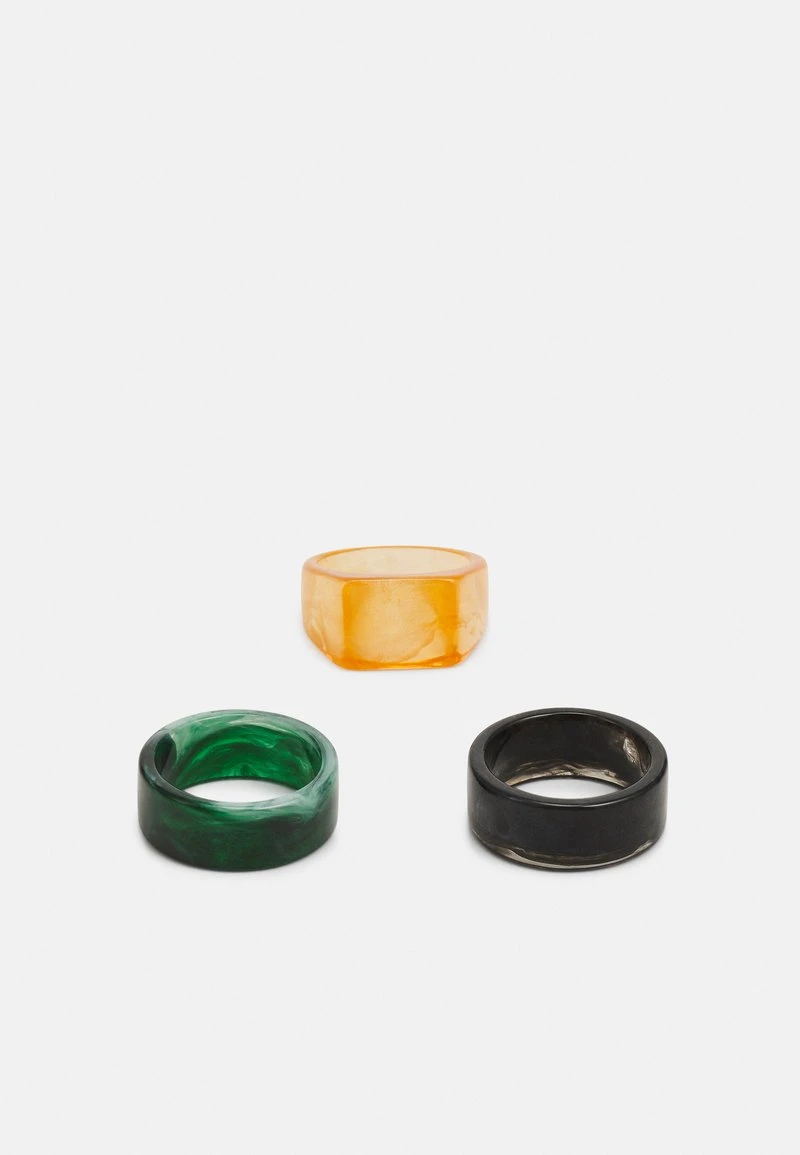 Pier One 3 PACK - Ring - Black/green/orange 1 Pier One 3 PACK - Ring - Black/green/orange