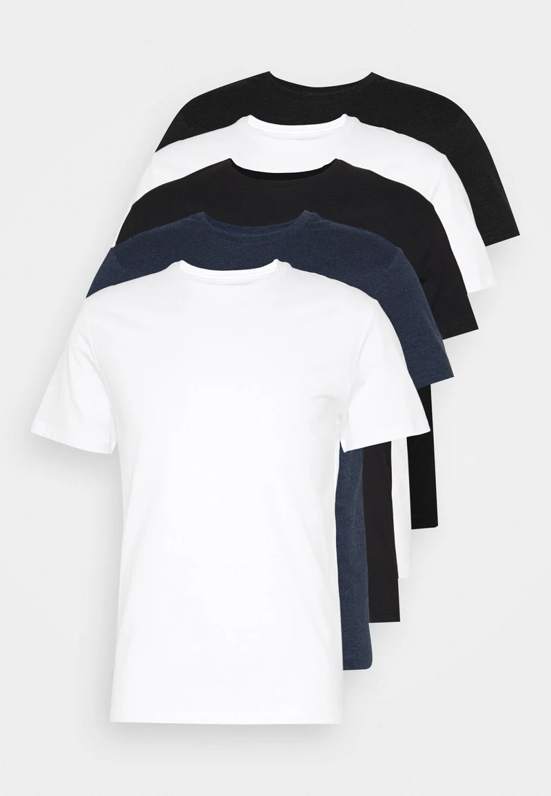 Pier One T-Shirt Basic - Black/white/blue 4 Pier One T-Shirt Basic - Black/white/blue – Bild 4