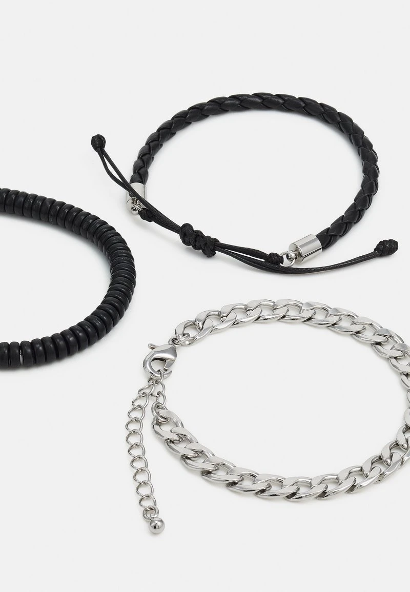 Pier One 5 PACK - Armband - Silver-coloured, Black 2 Pier One 5 PACK - Armband - Silver-coloured, Black – Bild 2